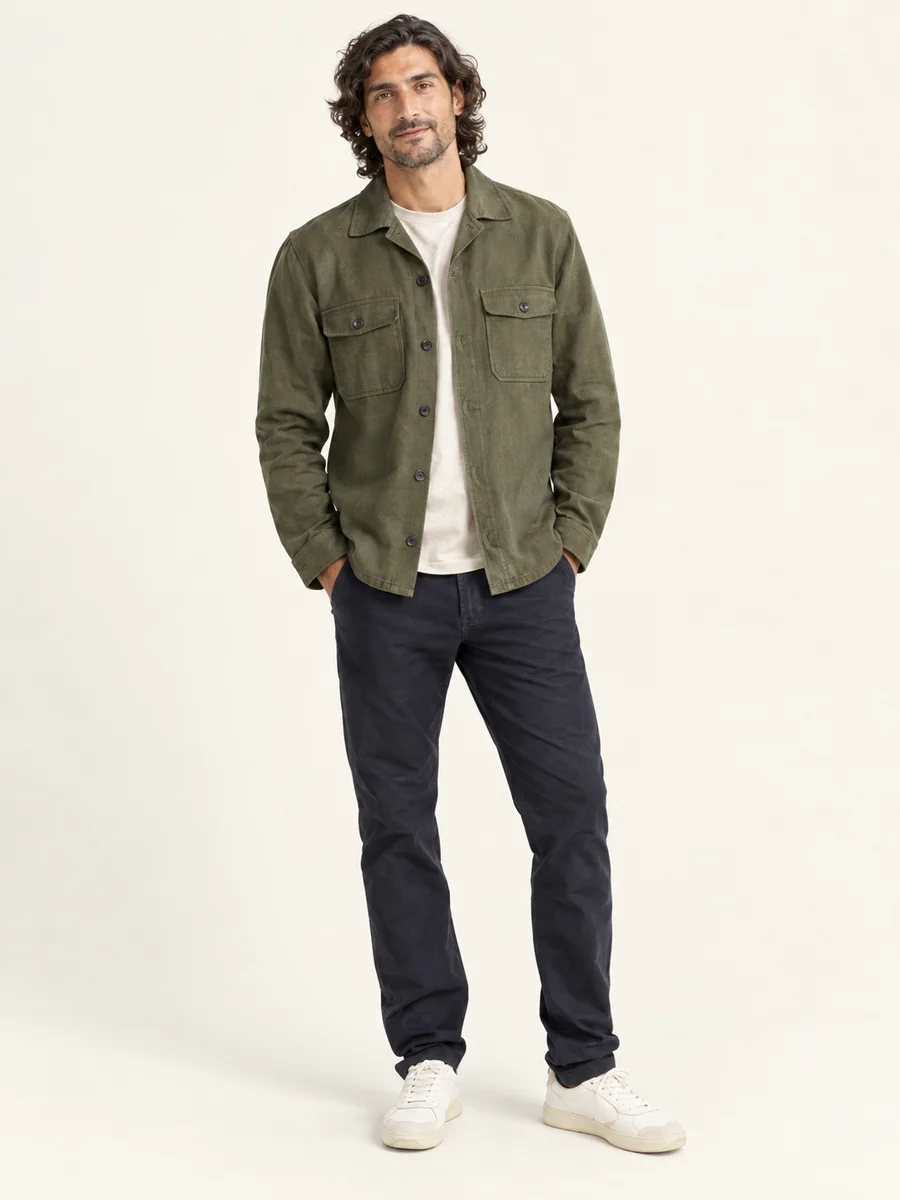 Canvas Overshirt — styled on an adult model